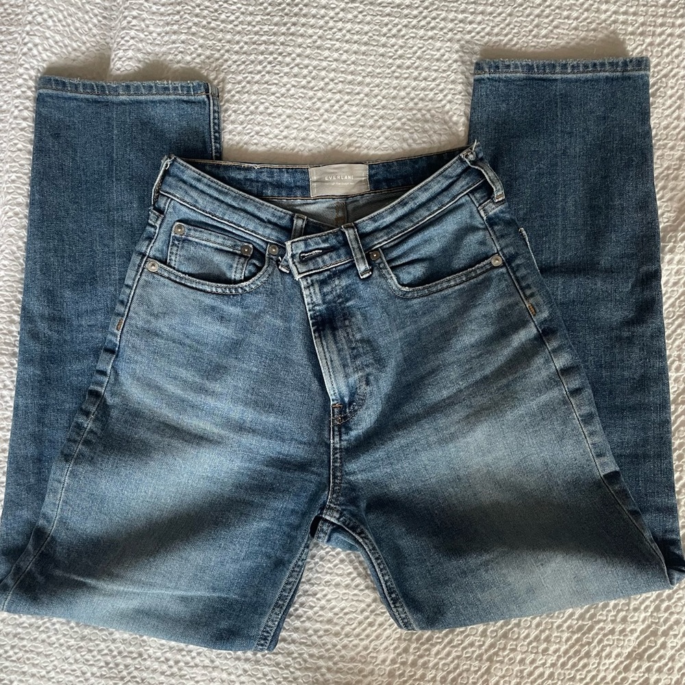Everlane high rise straight jean